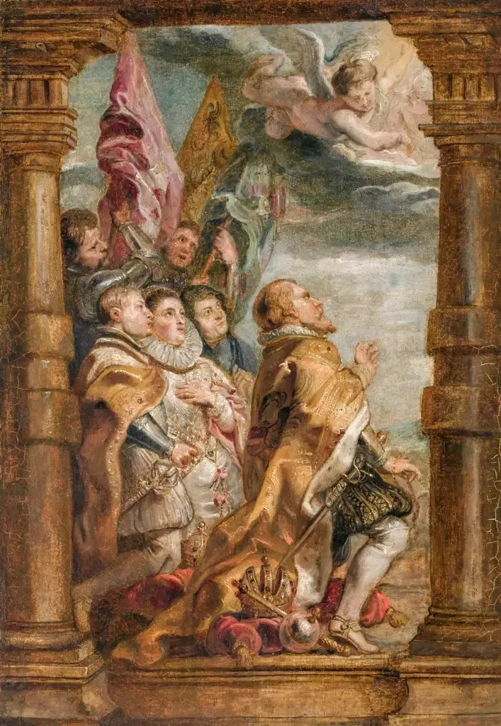 Den sekulære hierarki i tilbedelsen - Peter Paul Rubens