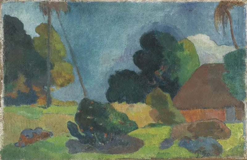 Hytterne under palmerne - Paul Gauguin