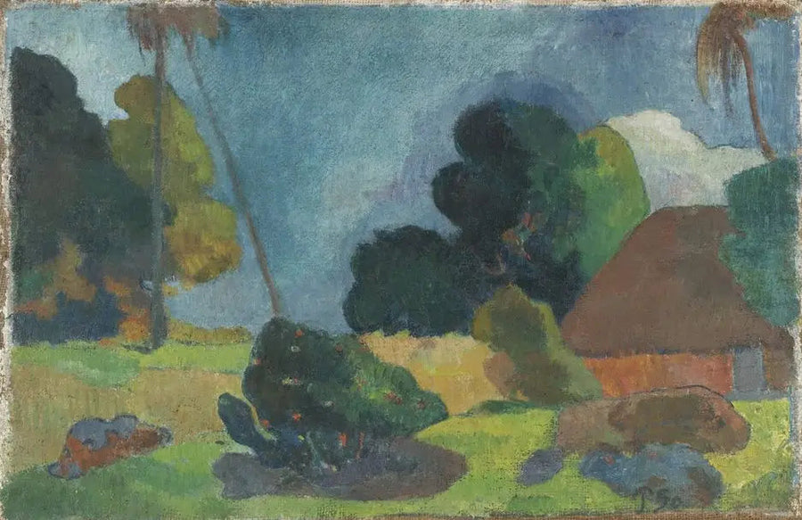Hytterne under palmerne - Paul Gauguin