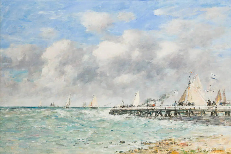Trouville-promenaden - Eugène Boudin