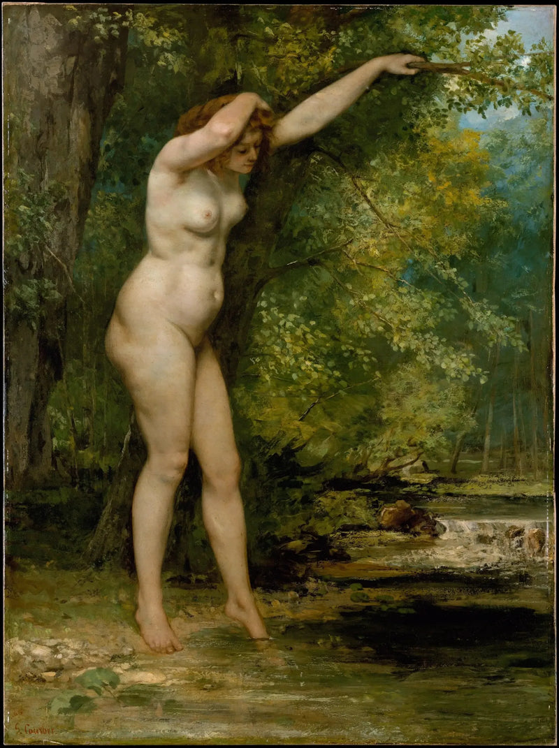 Den unge badende - Gustave Courbet