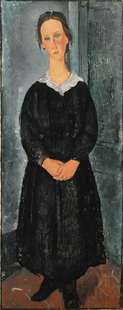 Reproduction du tableau « La Jeune Bonne - Amedeo Modigliani » par Alpha Reproduction en peinture à l’huile