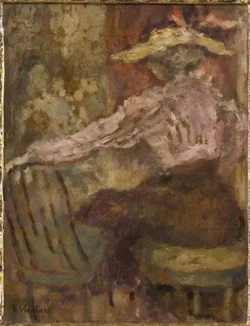 Den unge kvinde i lyserødt skjorte - Édouard Vuillard