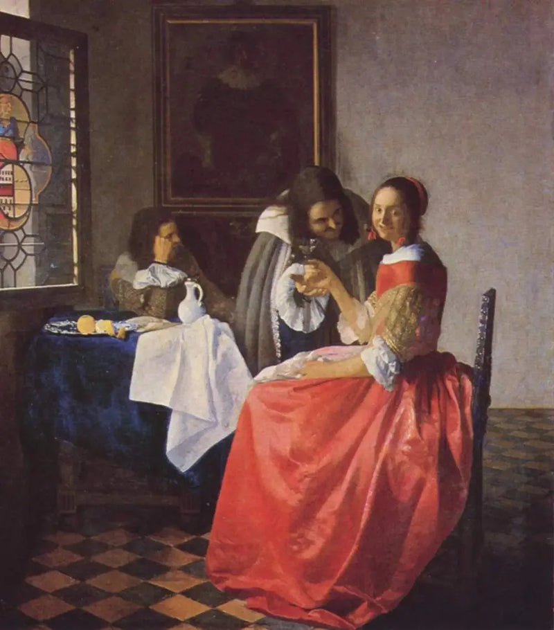 Den unge pige med vinglasset - Johannes Vermeer