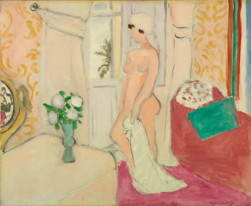 Den unge pige og vasen med blomster - Henri Matisse