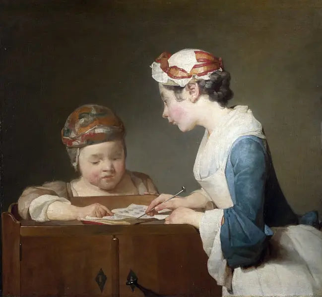 Den unge skolelærerinde - Jean Siméon Chardin