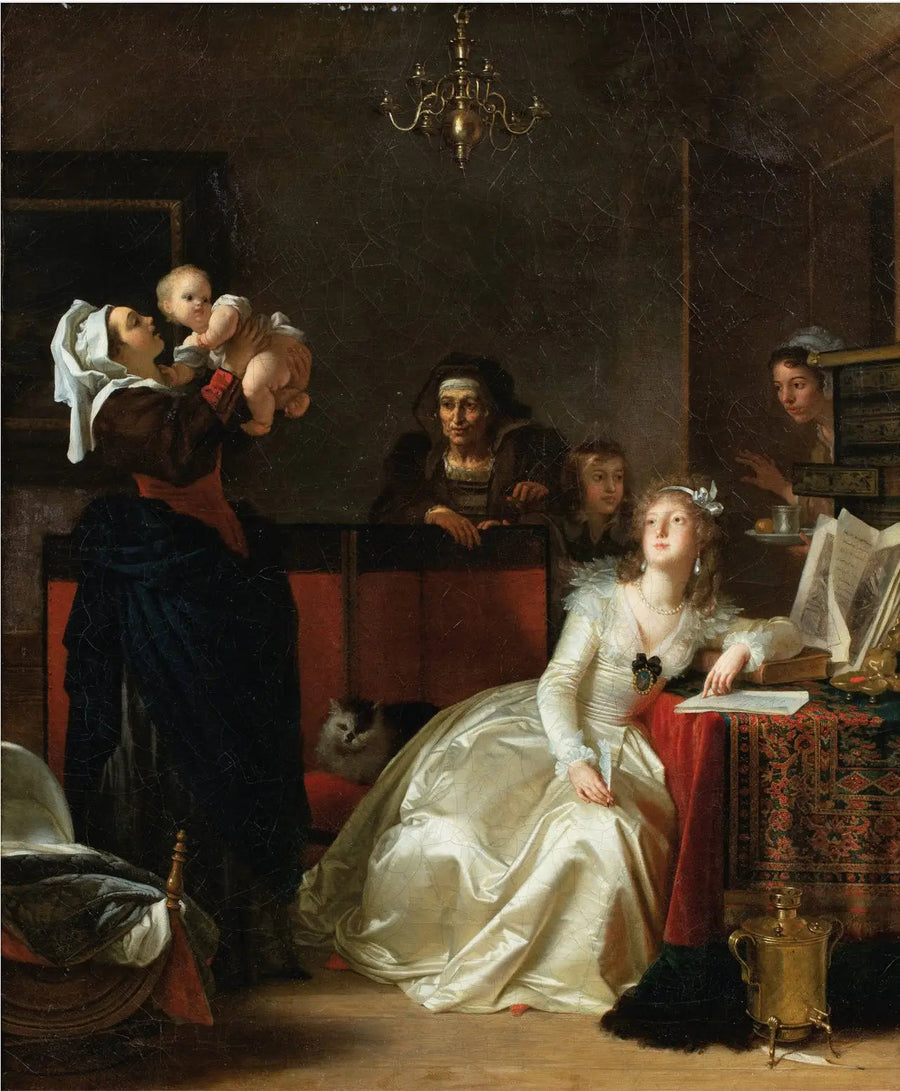 Den unge lærde mor - Jean-Honoré Fragonard