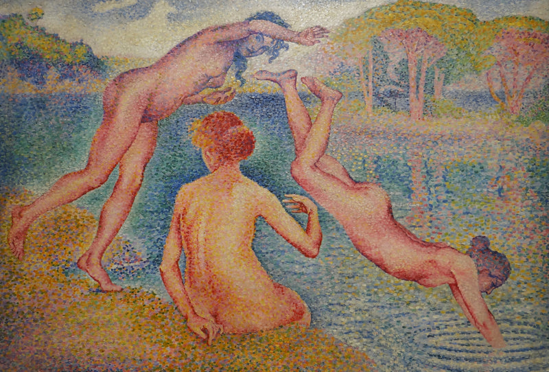 Den glade svømmetur - Henri-Edmond Cross