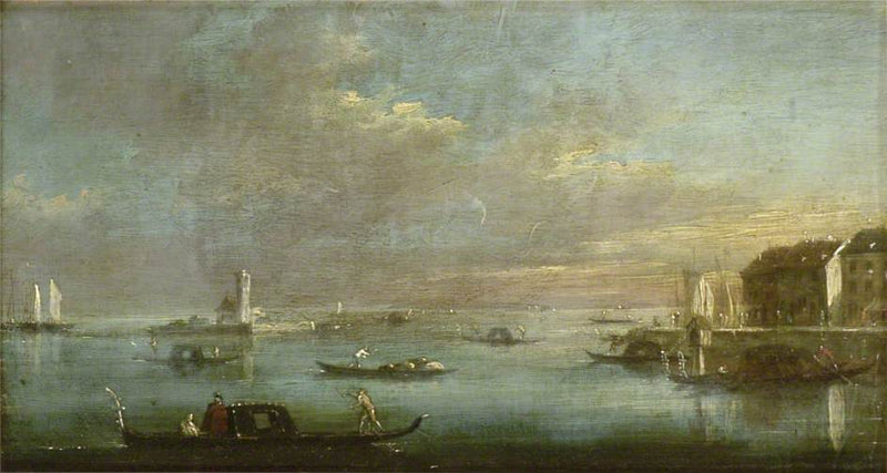 Venedigs lagune ved solnedgang - Francesco Guardi