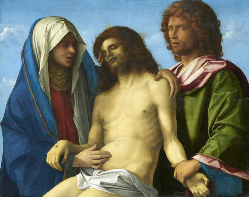 La Lamentation: Kristi legeme holdt af Maria og Johannes den Tjener / Pietà - Giovanni Bellini