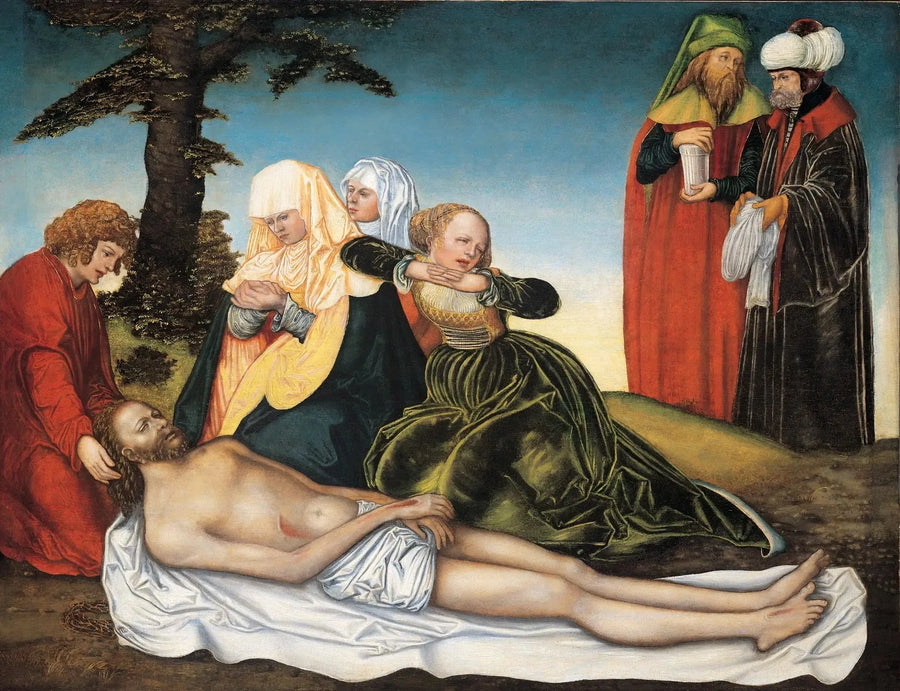 Lamentationen over Kristi døde legeme. - Lucas Cranach den Ældre