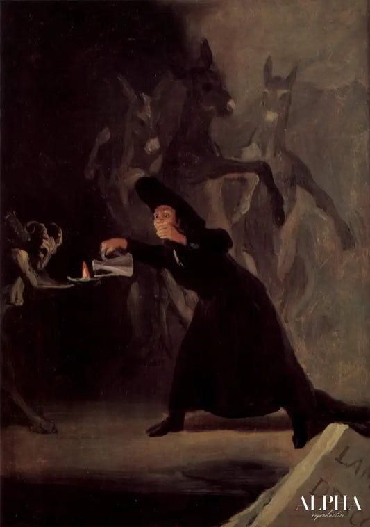 La Lampe du diable - Francisco de Goya - Reproductions de tableaux et peintures haut de gamme