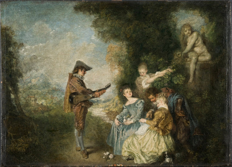 Kærlighedens Lektion - Antoine Watteau