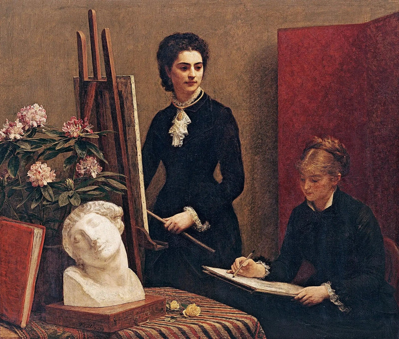 Tegneundervisning i værkstedet - Henri Fantin-Latour