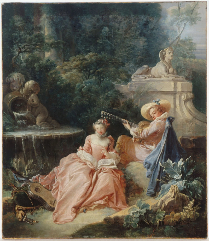 Musikundervisningen - François Boucher