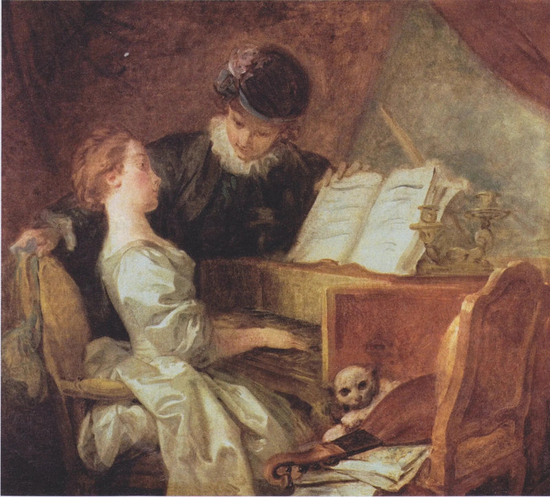 Musikundervisningen - Jean-Honoré Fragonard