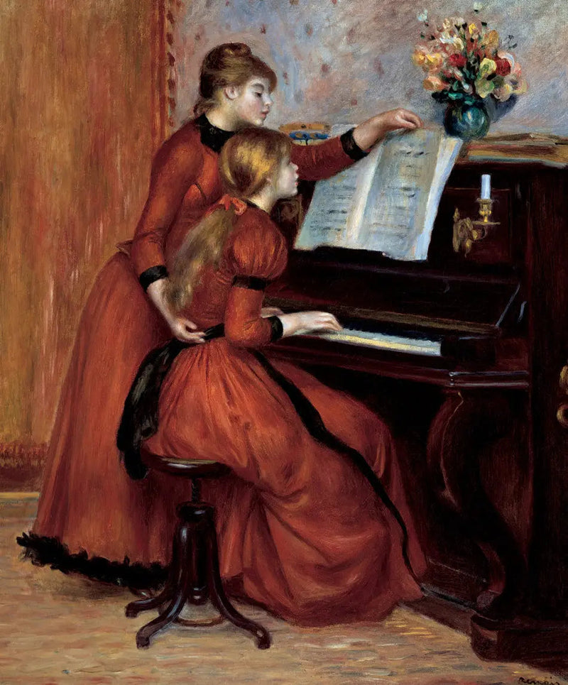 Klaverleksjonen - Pierre-Auguste Renoir