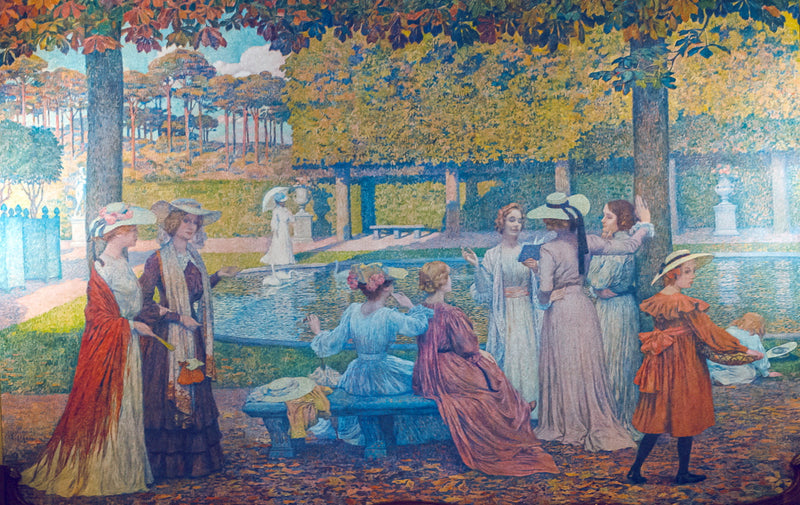 Læsning i parken - Théodore van Rysselberghe
