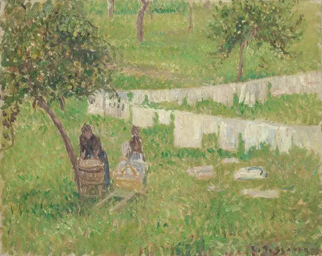 Vaskemiddel i Éragny - Camille Pissarro