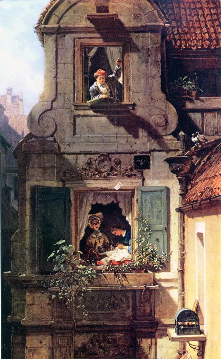 Kærlighedsbrevet der blev aflyttet - Carl Spitzweg