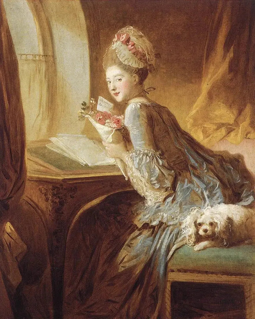 Kærlighedsbrevet - Jean-Honoré Fragonard
