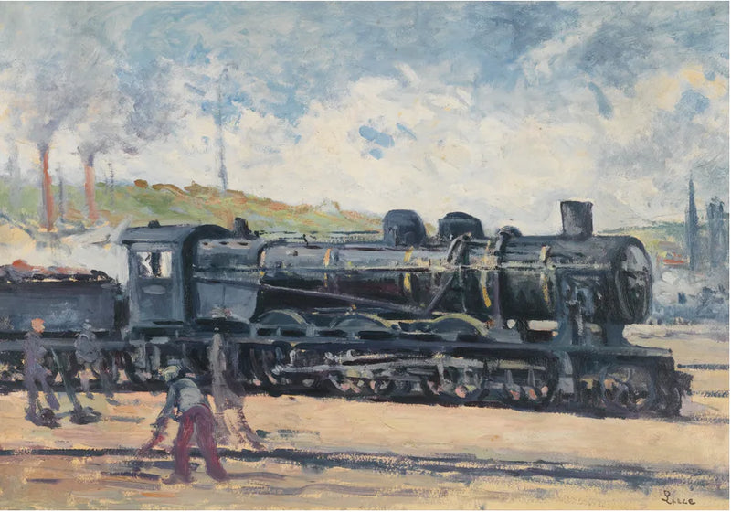 Lokomotivet, omgivelserne omkring Charleroi - Maximilien Luce