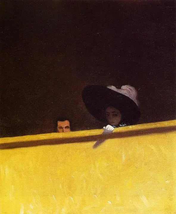 La loge de théâtre, le monsieur et la dame - Félix Vallotton image 1 copie peinte à la main à l’huile