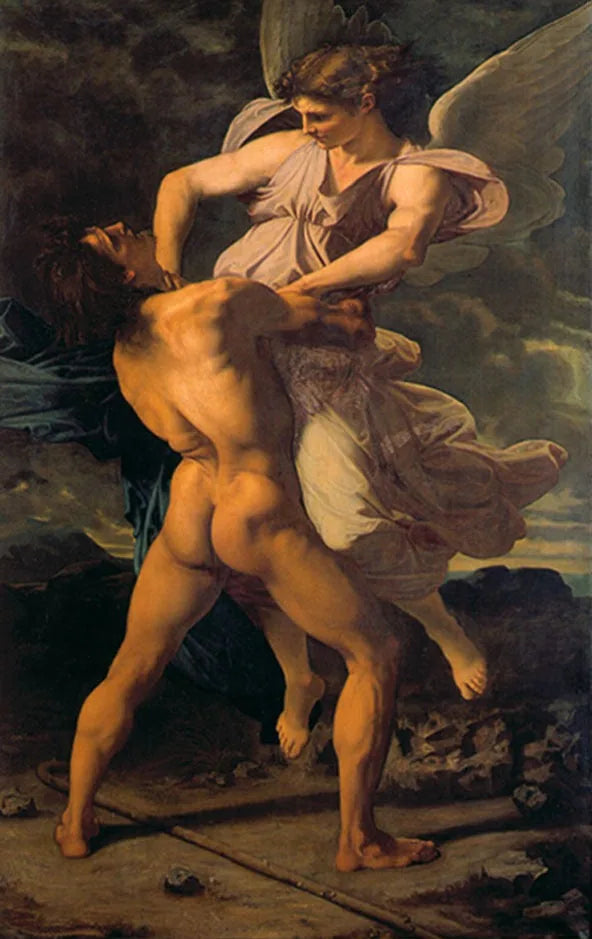La Lutte de Jacob avec l'ange - Paul Baudry image 1 reproduction de peinture à l’huile