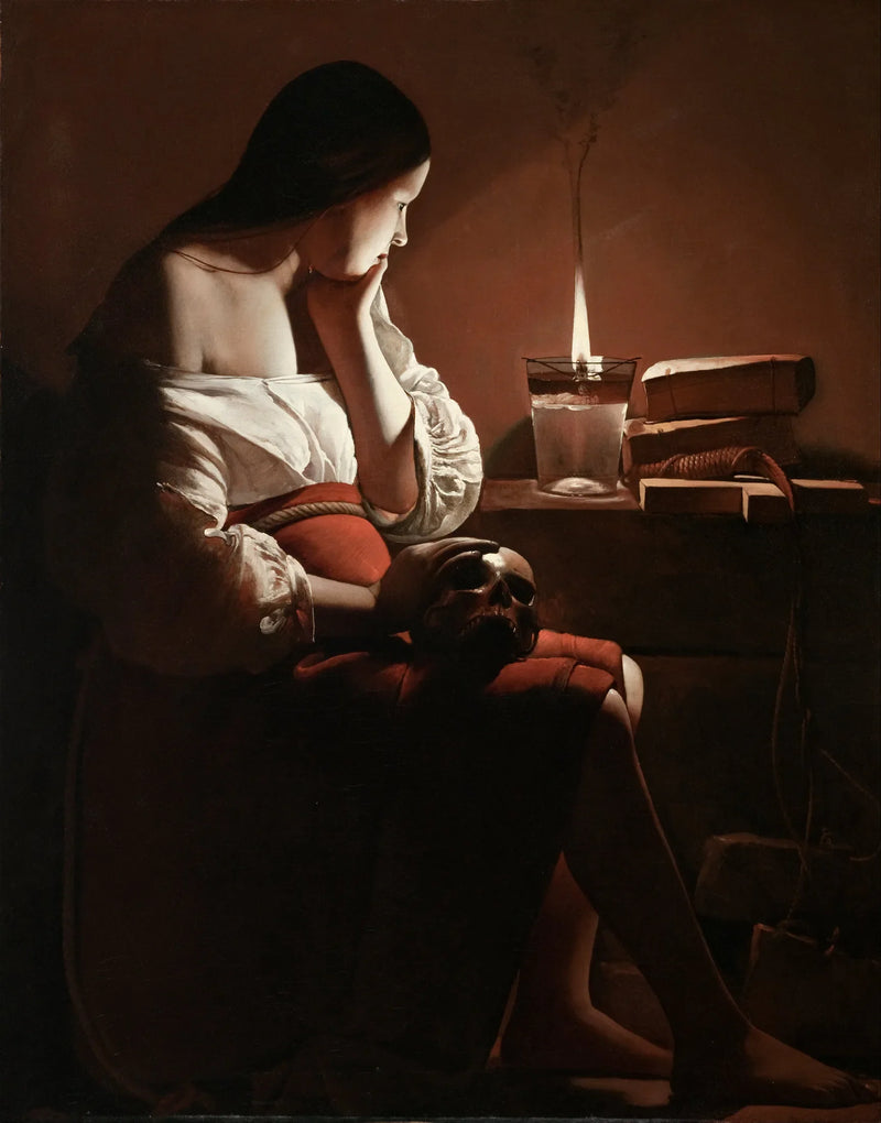 Madeleine med flammende cigaret - Georges de La Tour