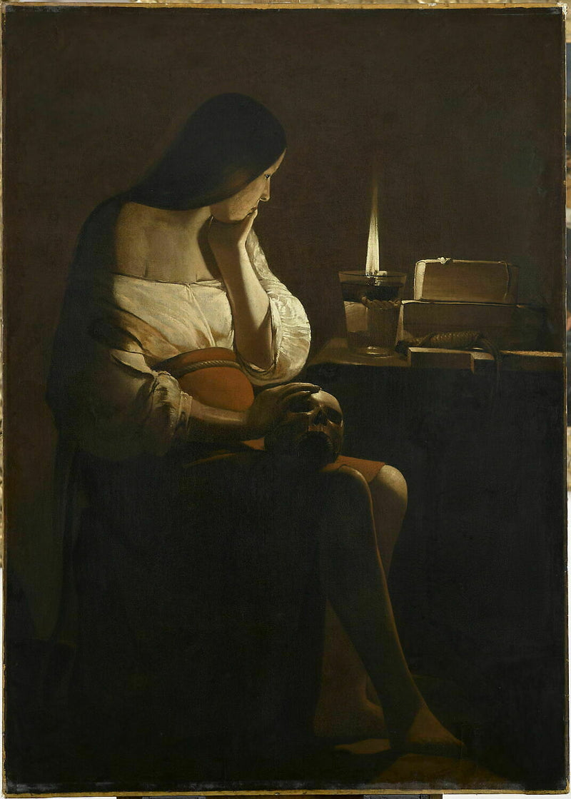 Madeleine ved natlampen - Georges de La Tour