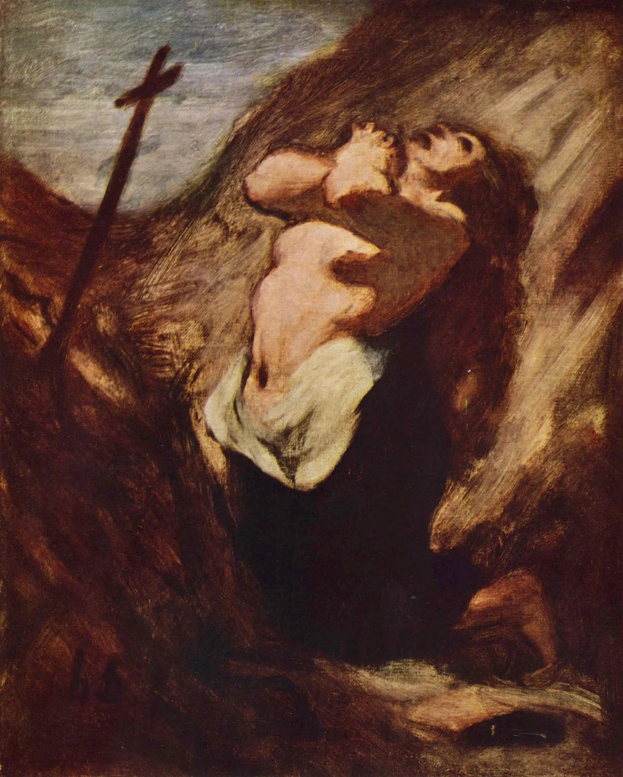Madeleine i bøn - Honoré Daumier