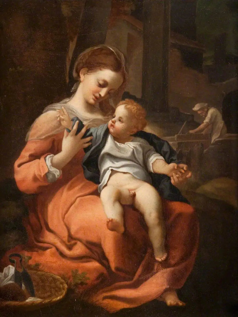 Madonnaen med kurven - Antonio da Correggio