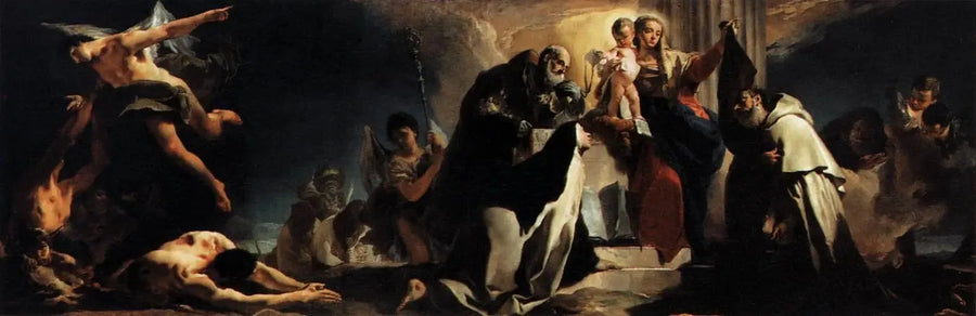 La Madone du Carmel og sjælene i skærsilden - Giovanni Battista Tiepolo