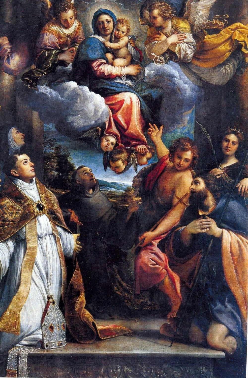 La Madone en gloire avec les saints - Annibale Carracci image 1 reproduction réalisée par Alpha Reproduction