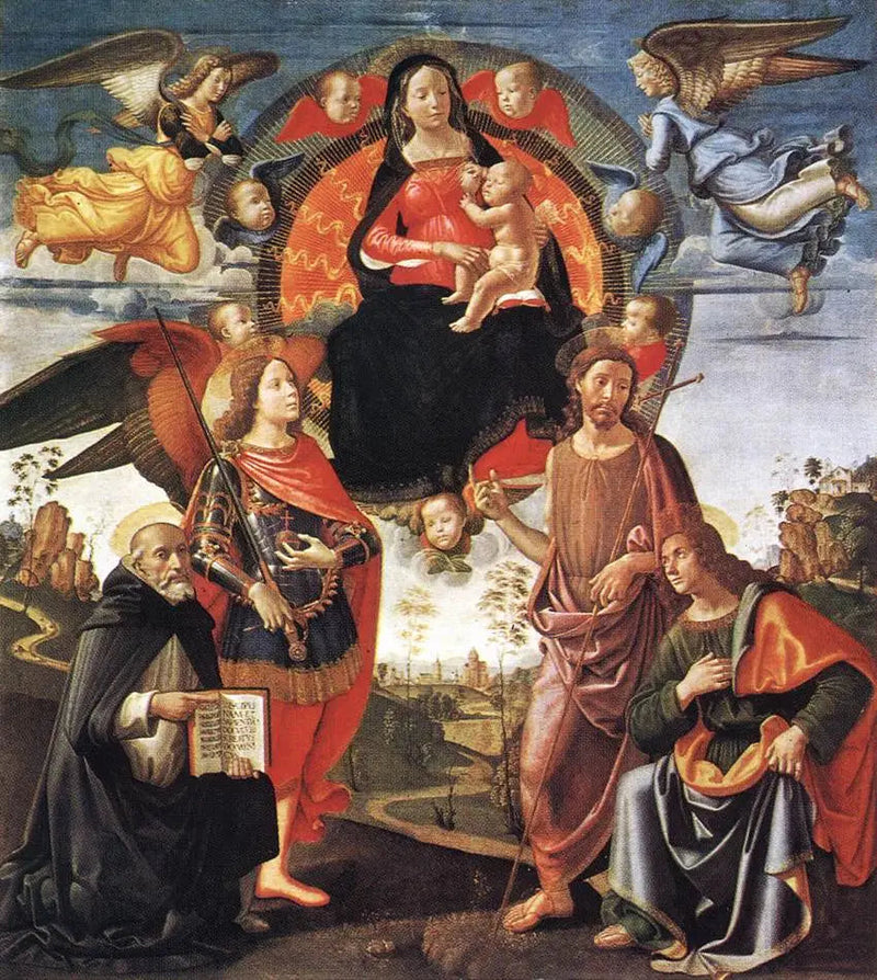 Den herlige Madonna med de hellige - Domenico Ghirlandaio