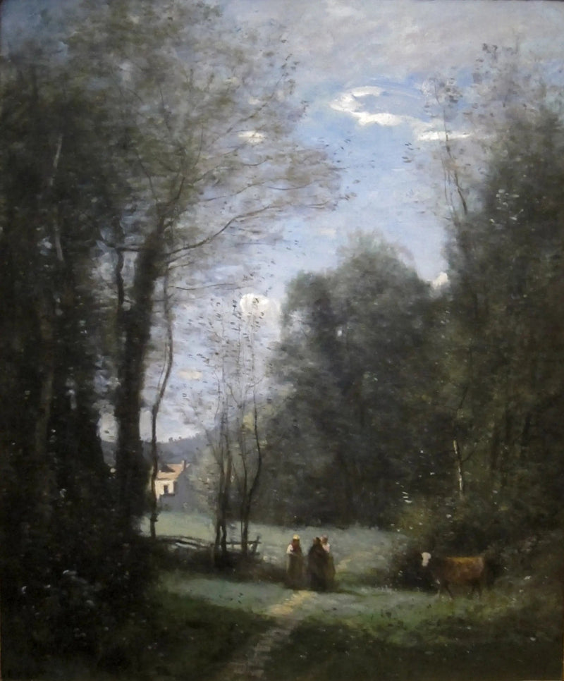Den hvide hus i Sèvres - Jean-Baptiste Camille Corot