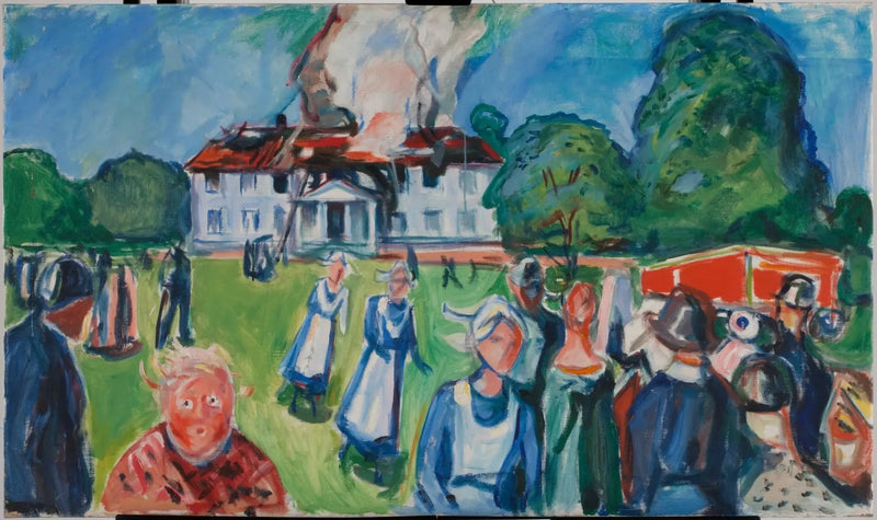 Huset brænder! - Edvard Munch