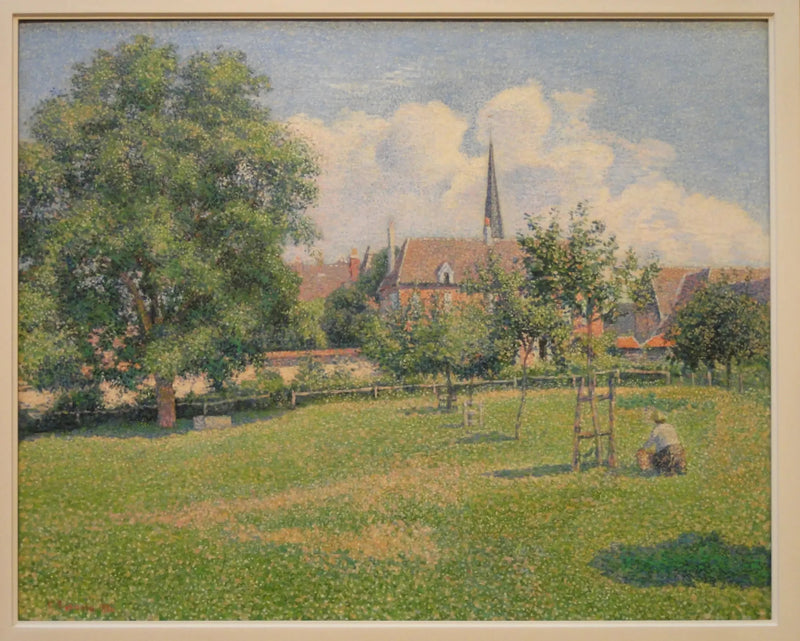 Det Døve Hus og Klokken i Éragny - Camille Pissarro