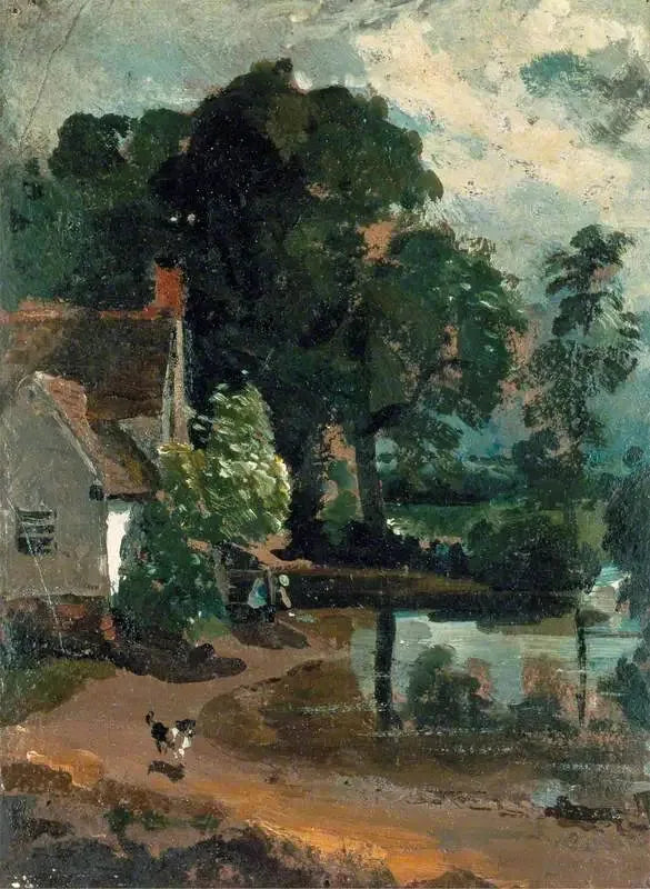 Willy Lott's hus, nær Flatford-møllen - John Constable