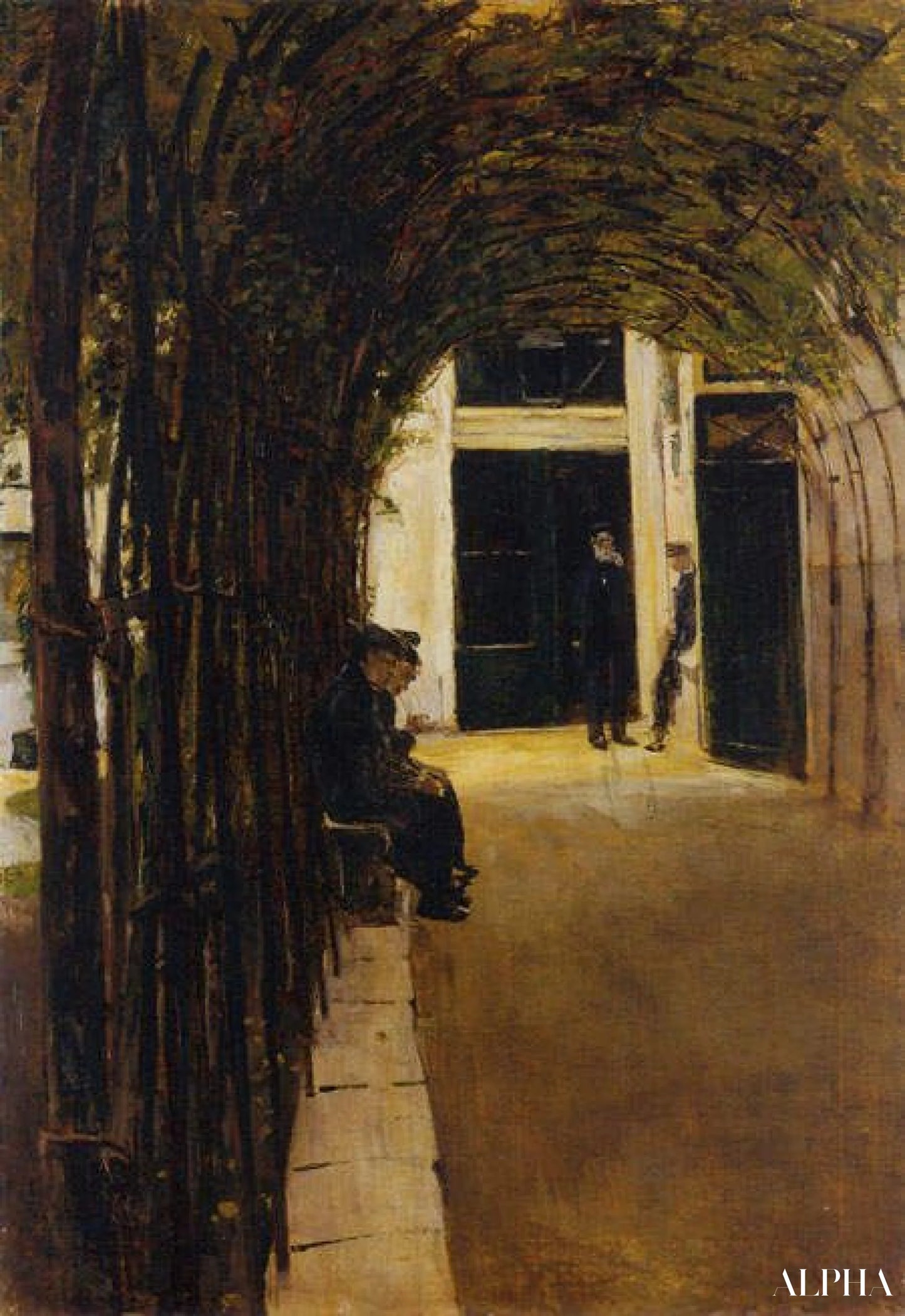 Det gamle mands hus i Amsterdam - Max Liebermann - Reproduktioner af malerier og højkvalitets malerier