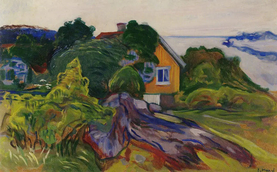 Huset nær fjorden - Edvard Munch