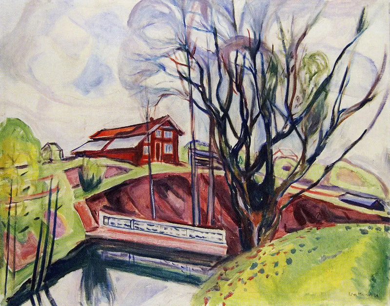 Det røde hus - Edvard Munch