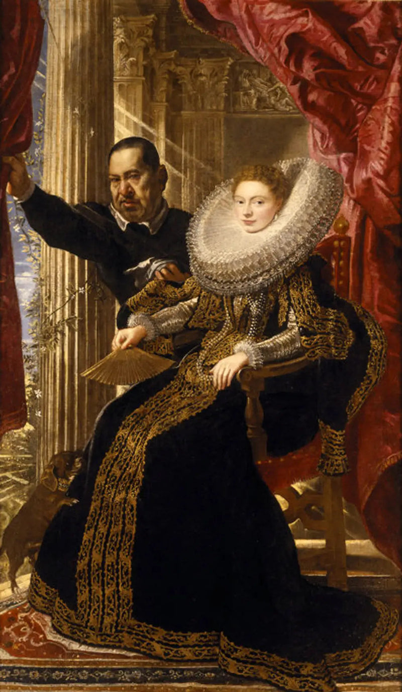 Marquise Maria Grimaldi og hendes dværg - Peter Paul Rubens