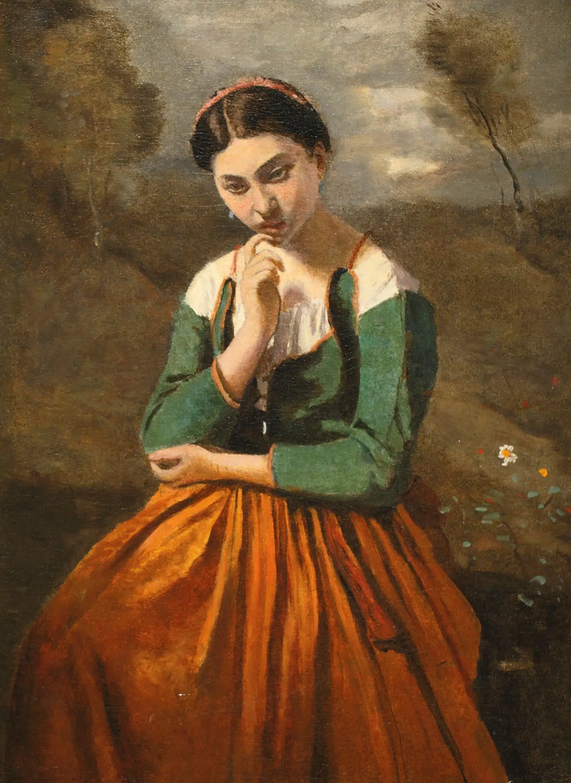 Meditation - Jean-Baptiste Camille Corot