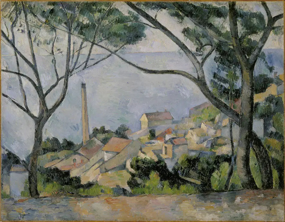 Reproduction du tableau « La mer à l'Estaque - Paul Cézanne » par Alpha Reproduction en peinture à l’huile