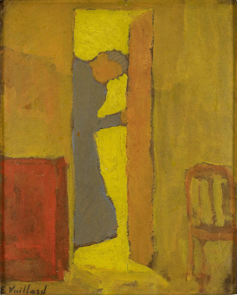 Kunstnerens mor åbner en dør - Édouard Vuillard