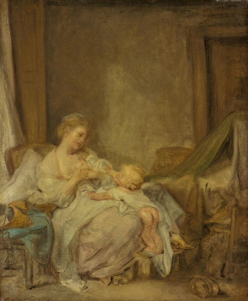 Den glade mor - Jean-Baptiste Greuze