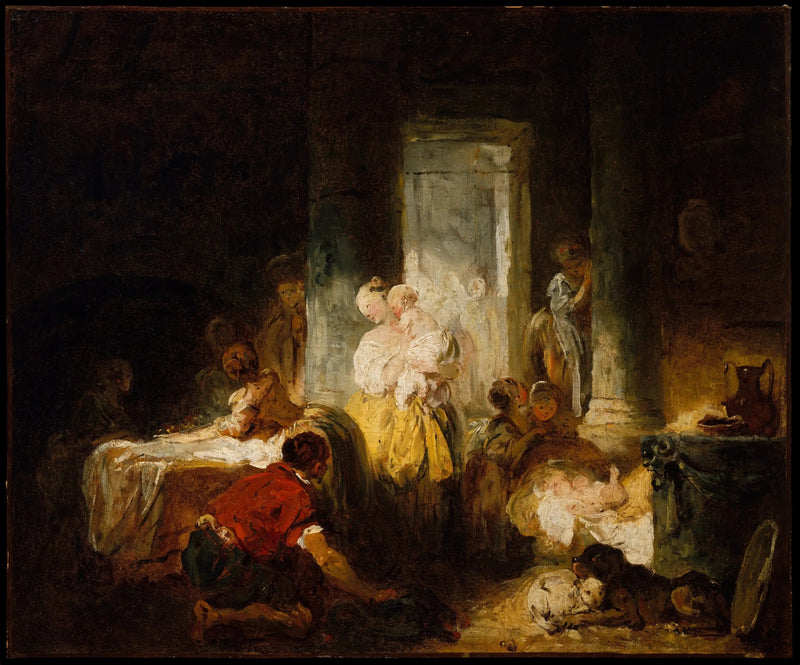 Den glade mor - Jean-Honoré Fragonard