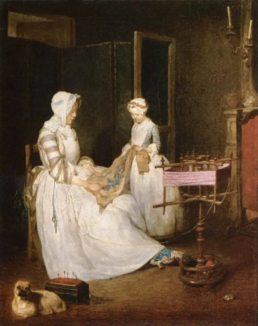Den Arbejdende Mor - Jean Siméon Chardin