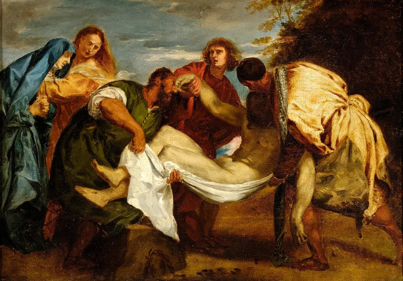 Gravenlæggelsen efter Titian - Eugène Delacroix